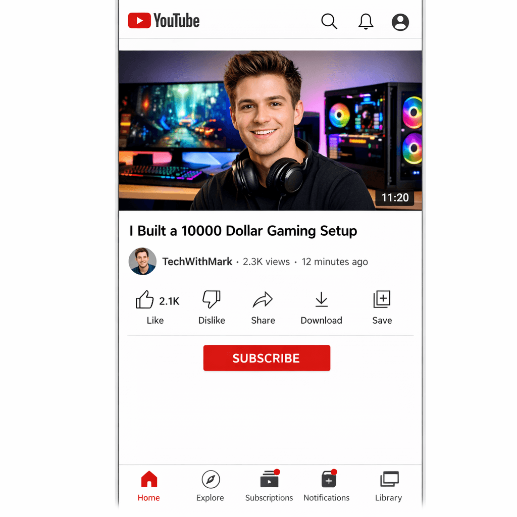 YouTube video upload